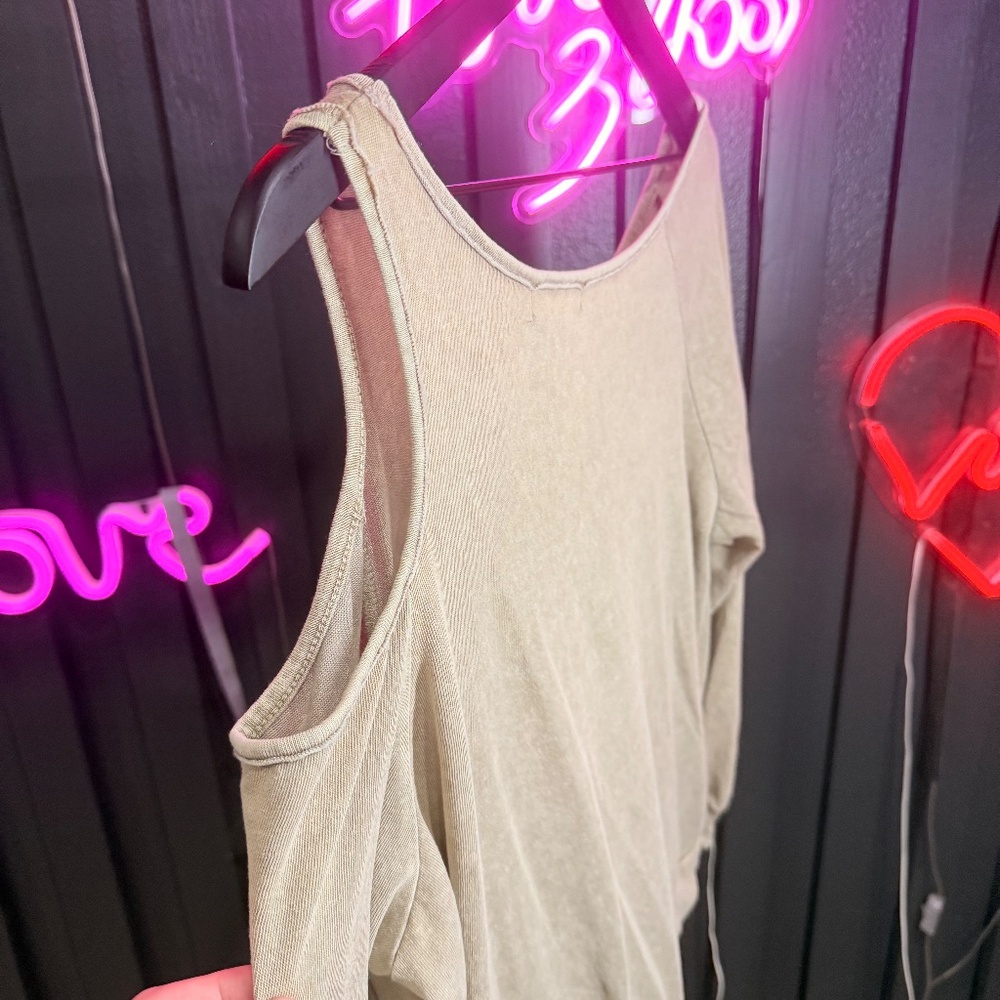 Mustard seed off the shoulder sweatshirt - Picture 9 of 13